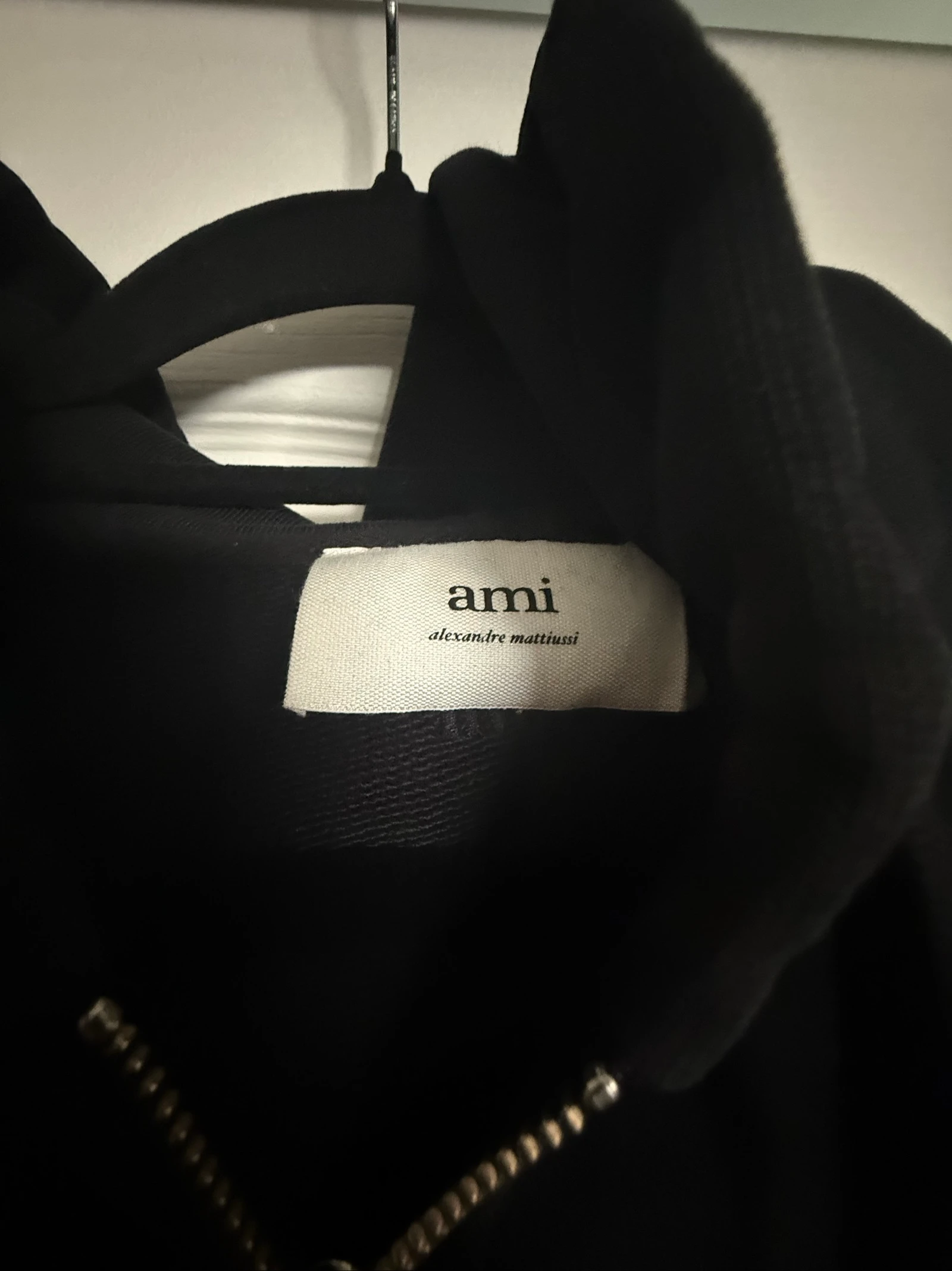 Moletom com capuz zipado Ami Paris Preto - Tamanho M – photo 4